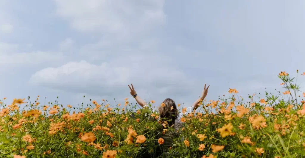 woman finding peace through awareness